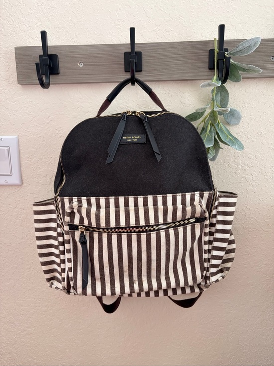 henri bendel Other - Henri Bendel Brown Stripe Backpack, Travel Backpack, Structurally Excellent